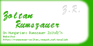 zoltan rumszauer business card